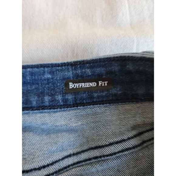 Judy Blue Womens 3 29x29 Jeans Boyfriend Mid Rise Distressed Stretch Logo Medium - Picture 12 of 16